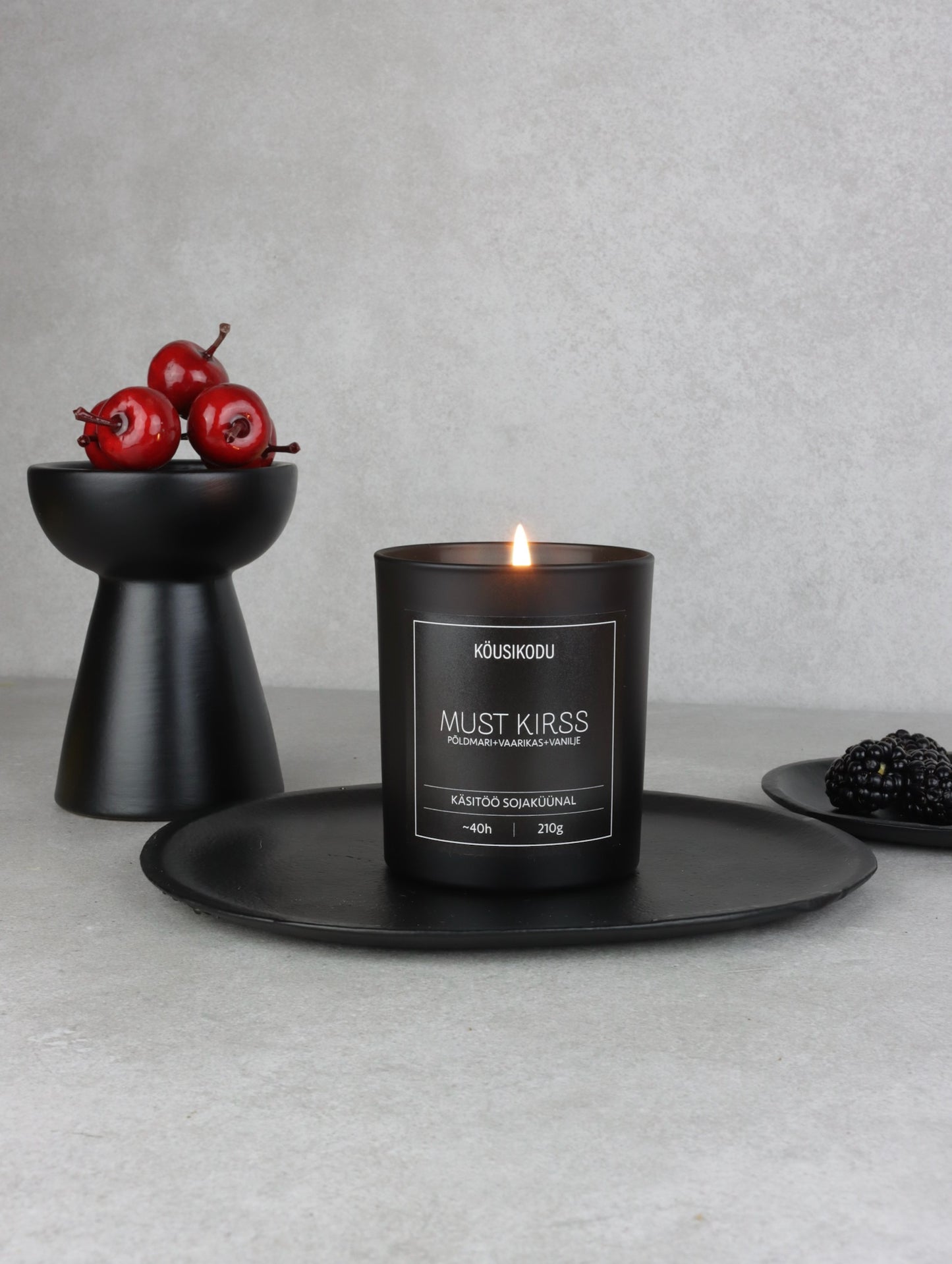 Sojas Vaska Svece Melnais Kirsis