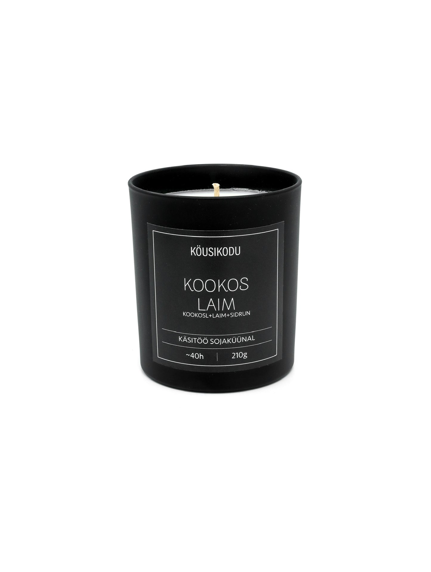 Sojas Vaska Svece Kokosrieksts un Laims