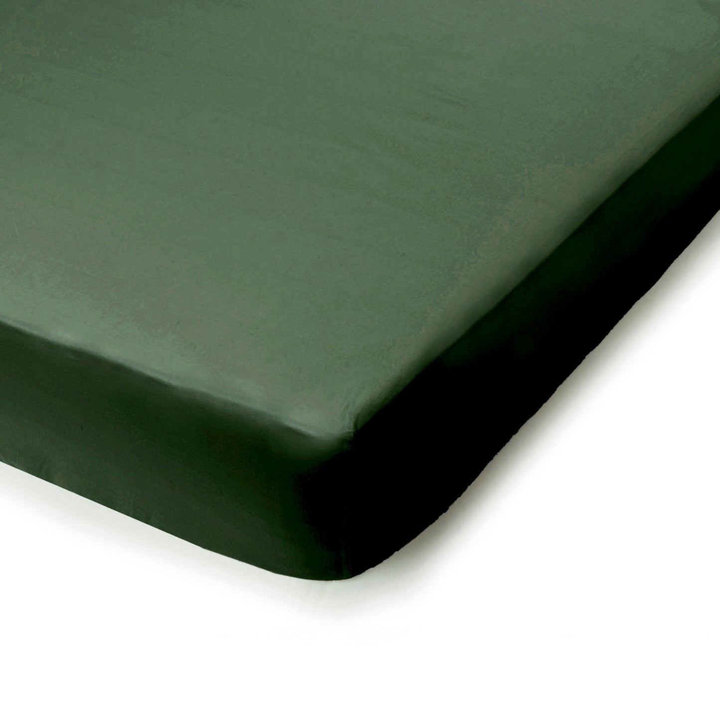 PHB Silky Satin kummiga voodilina Dark Green 180x200x25
