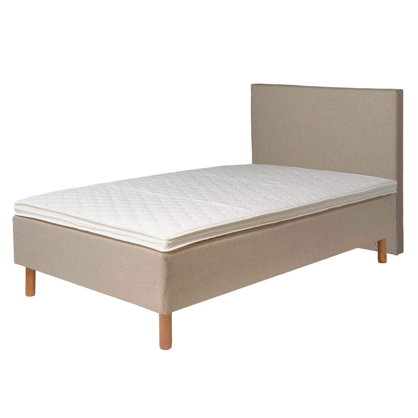 Frame bed Rahu 120x200 beige with headboard