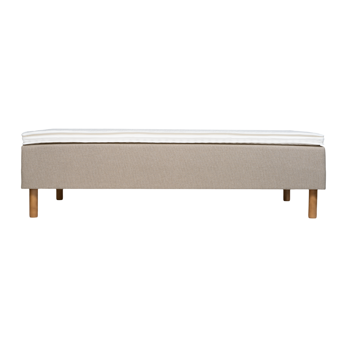 Frame bed Rahu 120x200 beige with headboard