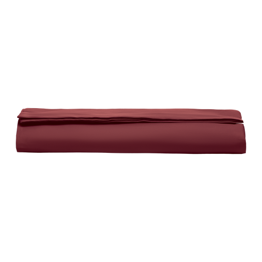 PHB Silky Satin Fitted Sheet Ruby Wine 140x200x25