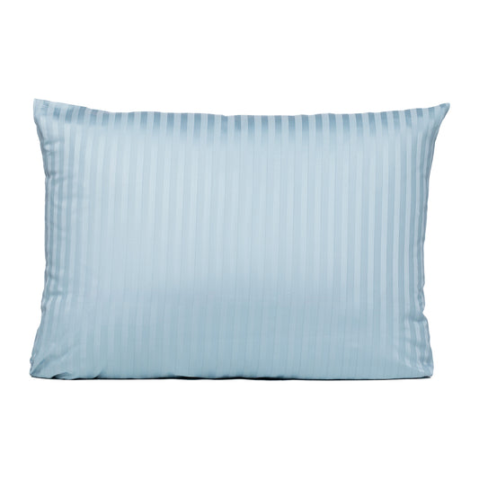 PHB Silky Satin  Pillowcase Striped Dusty Blue 50x60