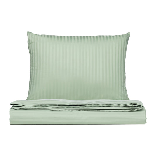 PHB SilkySatin Bedding set Striped Light Green 150x210/50x60