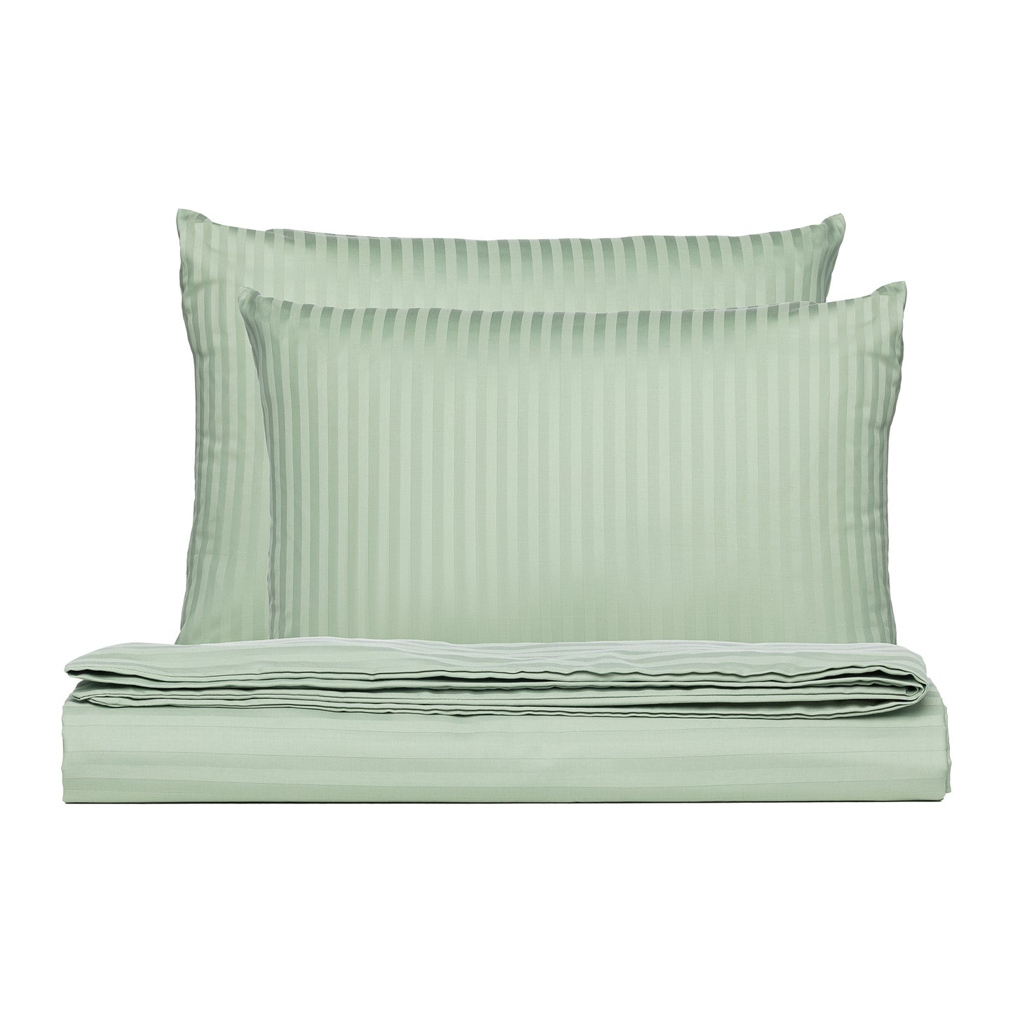 PHB Silky Satin Bedding set Striped Light Green 200x220/50x60x2