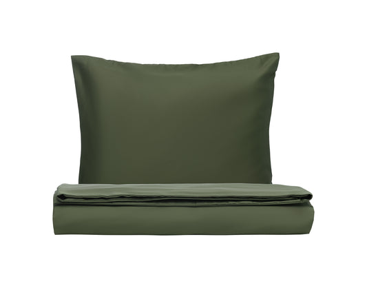 PHB Silky Satin patalynės komplektas Moss Green 150x210/50x60