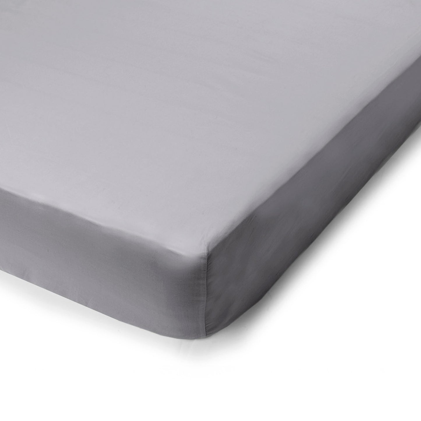 PHB Silky Satin Fitted sheet Light Grey 120x200x25