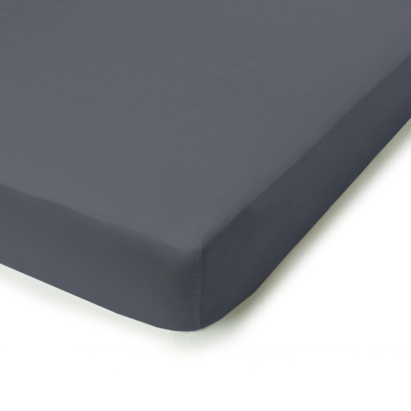 PHB Silky Satin Fitted sheet Iron Grey 140x200x25