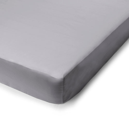 PHB Silky Satin Fitted sheet Light Grey 140x200x25