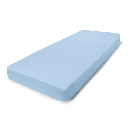 PHB Silky Satin Fitted sheet Powder Blue 120x200x25