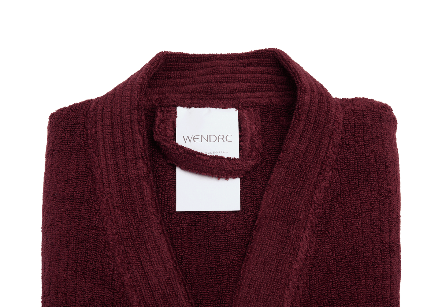 Bathrobe XS/S, 100% cotton, bordeaux red