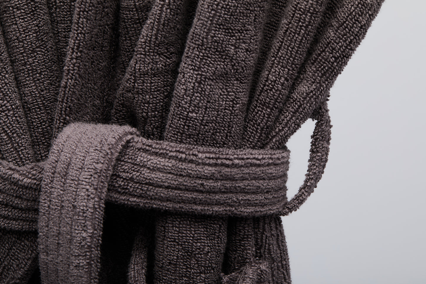 Bathrobe XS/S, 100% cotton, grey