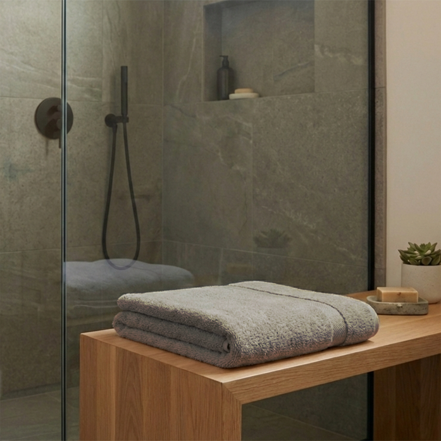 Froteerätik 70x140 Bambus 600gsm helehall